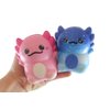 2 Random Color Axolotl 4" Slow Rise Squishy Toys - Memory Foam Party Favors, Fidgets, Prizes, OT (Random Colors)