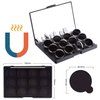 Allwon Empty Magnetic Eyeshadow Makeup Palette with Mirror and 12Pcs 26mm Round Metal Pans