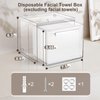 Disposable Facial Towel Storage Box Acrylic Towel Container Box Compatible with Clean Skin Club Clean Towel XL Wall-Mounted Makeup Organizer with Drawer for Face Towel (Excluding Facial Towels)