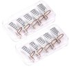 10Pcs Reusable Nail Art Acrylic Nail/UV GEL Nail Extention Tips Forms Guide Protector French Nail Mold Tips with Storage Box for Manicure Nail Art DIY Tool, Silver