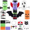Motipuns 30 Pack Halloween Craft Kit for Kids DIY Toilet Paper Roll Crafts Make Your Own Pumpkins Ghost Bats Halloween Cardboard Tube Crafts for Halloween Party Supplies Tricks or Treats Activities