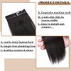 MY-LADY 2PCS Invisible Clip in Mini Hair Extensions for Short Hair Wiglets Hairpieces for Thinning Hair 6 Inch Natural Black Short Extension Hair Clips Real Hair