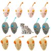 Qusmeiyici 12PCS Interactive Cat Toy Cat Mouse Toys Fake Mouse Toy for Cats Catnip Toys for Indoor Cats - Mouse Cat Toy