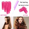 24PCS Small Plastic Hair Curlers Rollers Set, 0.8in/2cm Snap on Hair Rollers Heatless Hair Rollers Self Grip Rollers with Mini Comb Hairdressing Curlers Tools for Medium Short Hair (Pink)