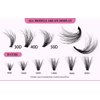 Lucky Fox DIY Lash Extensions Kit 280pcs Individual Lashes Clusters 40D 8-16mm Natural Fluffy Cat Eye Faux Mink Curl False Eyelash, Black
