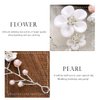 EASEDAILY Flower Bridal Hair Vine Silver Crystal Wedding Headpiece Pearl Hair Accessories for Women and Brides