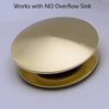 TRUSTMI Brass Pop Up Sink Drain Stopper with overflow Bathroom Faucet Vessel Vanity Sink Drainer, Brushed Gold