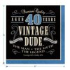 Old Man Vintage Dude Party Supplies - 40th Milestone Birthday Dessert Plates and Napkins (Serves 16)