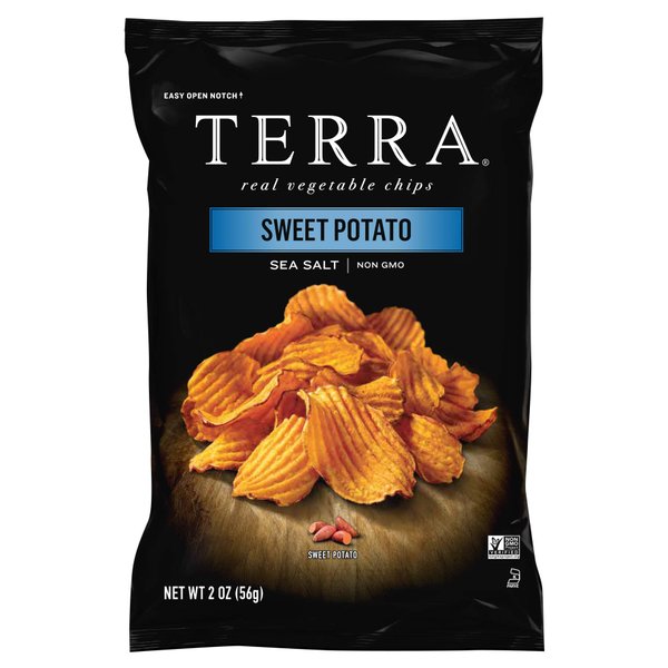 Terra Vegetable Chips, Sweet Potato with Sea Salt Vegetable Chips, 2 Oz (Pack of 8)