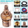 Brass Bathroom Sink Faucet Valve Stem - 2Pcs Hot and Cold Ceramic Disc Stem Valve Repair Bathroom Faucet Stem Cartridge Replacement - Brass Kitchen faucet Cartridge Replacement Sink Faucet