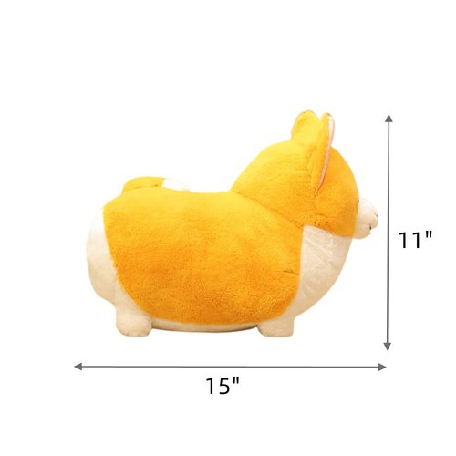 XZJMY Dog Plush Pillow, 15 inch Corgi Dog Plush Pillow Stuffed Animals Doll Toy Stuffed Animal for Girl and Boy Best Gifts (Corgi-A)