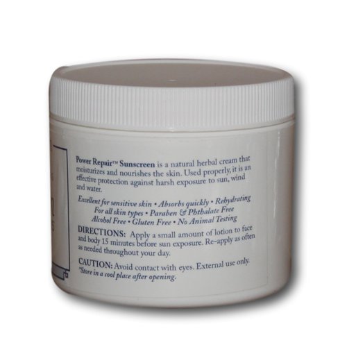 Power Repair Sun Cream SPF 15, by Super Salve, 6oz, Natural sunscreen packed with antioxidants