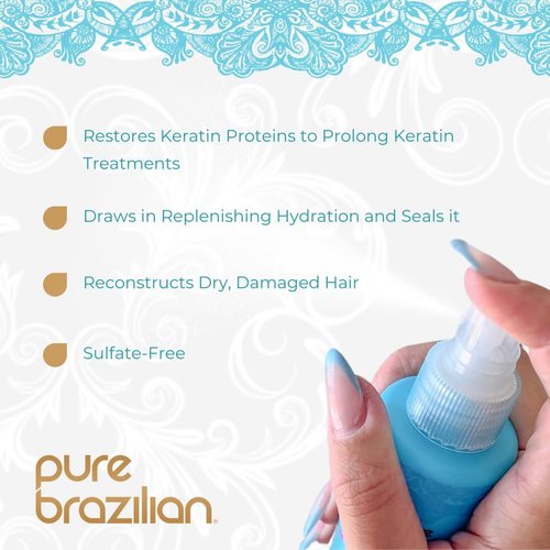 Pure Brazilian Leave-in Conditioner - Nourishing Leave-in Hair Treatment Enriched With Keratin to Fortify and Strengthen Your Hair - Pack Of 2 (6.78 Ounce / 200 Milliliter)