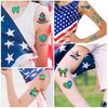 4th of July Temporary Tattoos Stickers American Flag Red White and Blue Party Supplies， Fourth of July USA Party Decorations Patriotic Party Favors，Independence Day，Memorial Day