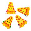Rubber Pizza Character Toy Assortment - Fidget Toy, Party Favors, Reward Chest, Treasure Chest, Goodie Bags, Bath Toys - Pizza Party Family Pizza Night Pizza Party Favors - 10 Piece