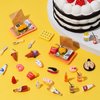 33 Pieces Miniature Fast Food Toy Miniature Pretend Food Play Toys Dollhouse Accessories Hamburger Fries Cake Milk Doll Food Kitchen Accessory Toy for Kids Party Accessory Christmas Restaurant Decor