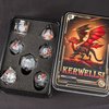 KERWELLSI Sharp Edge Resin Dungeons and Dragons Dice Set D&D, 7Pcs Polyhedral Liquid Core Koi Fish DND Dice with Gift Box, Float Sticker D and D RPG Role Playing Dice D20 D12 D10 D8 D6 D4