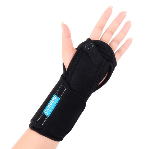 Night Sleep Wrist Brace for Carpal Tunnel, Adjustable Wrist Pain Support for Men and Women- Fits Left & Right Hand - Wrist Sleep Support Stabilizer with Aluminum Splint for Injuries,Sprain (Black)