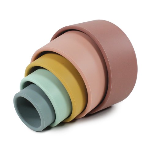 Hudson Baby Silicone Toy Stacking Cups, Multicolor, One Size