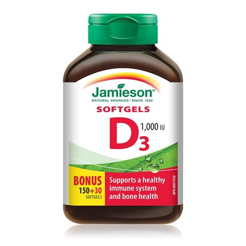 Jamieson Vitamin D 1000iu 180 Softgels