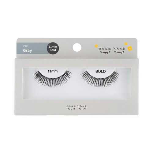CCAMBBAK Pair - Looks So Natural False Eyelashes Handmade Lightweight Lashes Extension Lengthening Wisps K-Beauty Authentic Fake Eyelashes (11mm Bold (Black))