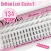 Bottom Lash Clusters DIY Eyelash Extensions 134pcs Wispy Natural Look Lower Lash Extensions for Bottom Eyelashes 6mm