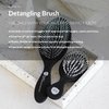 Detangling Brush - Anti-Breakage Hairbrush for Wet or Dry Hair, Pliable Bristles, All Hair Types, Minimizes Pain & Protects Against Split Ends