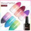 MSRUIOO Color Changing Gel Nail Polish Set, 6 Colors Mood Temperature Color Change Gel Polish, Pink Rose Violet Purple Blue Green Color Changing Nail Polish Gel