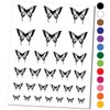 Swallowtail Butterfly Temporary Tattoo Water Resistant Fake Body Art Set Collection - Yellow (One Sheet)