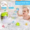 Toddler Bubbles Bath Toys, Light Up Bath Toy for Kids Age 1-3 Baby Bathtub Tub Toy Slide Track Dinosaur Bubble Machine Maker with Music Floating Animal Shower Toy Summer Outdoor Gift Boy Girl Age 2-5