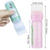 NGUP Hair Oiling Applicator With Comb Root 3 Pack 6 OZ Hair Dye Bottle Plastic Squeeze Bottles Scale for Hair Care Scalp Oil Applicator Hair Oil Dispenser Styling Tool Oiler