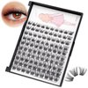 Bodermincer 8-10-12-14-16mm MIX/10-12-14-16mm MIX D Curl Lash Clusters Individual Lashes Mink Cluster Eyelash Extension Natural 3D Russian Volume Faux Eyelashes Individual Lashes Makeup (12MM)