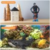 3 PCS Scuba Diver Toys Sea Marine Animal Figure Toys Shark Figurines Plastic Swimmers Figurines Underwater Adventure Figure Set Realistic Action Figures Diver Decors
