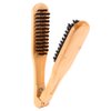 Double Brush Comb, Professional Wooden Handle Hairdressing Comb Anti Static Hair Straightener Brush Styling Tool for Women Men Hairdressing
