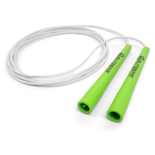 EliteSRS Flex Freestyle Jump Rope - Indoor/outdoor Adjustable High Speed Jump Rope - Unbreakable Handles - 4mm PVC code for Skipping Rope - 10' L, Green