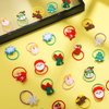 40PCs Christmas Hair Ties for Women Girls, Santa Claus Christmas Tree Bells Reindeer Snowman Snowflakes Christmas Stockings Elastic Christmas Ponytail Holder Christmas Hair Accessories(Christmas)