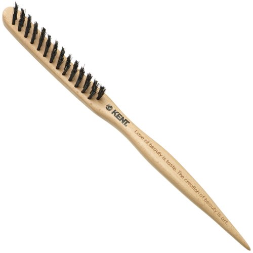 Kent PF15 Teasing Brush Edge Control Boar Bristle Hair Brush and Nylon Hair Brushes for Women Volume Control, Edge Control Brush Edge Brush, and Back Combing Brush Teasing Brushes Made in England