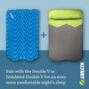 Klymit Static V Sheet, Sleeping Pad Cover, Green/Gray, Double