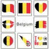 Meme Series Womaha 40 Sheets Belgium Flag Temporary Tattoos for Kids Football Temporary Face Tattoos