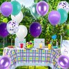 Mermaid Party Balloons, 60 Pack 12Inch Metallic Purple Green Teal Blue White Latex Balloons with Confetti Helium Balloons for Girls Mermaid Theme Birthday Party Baby Shower Wedding Party Decorations