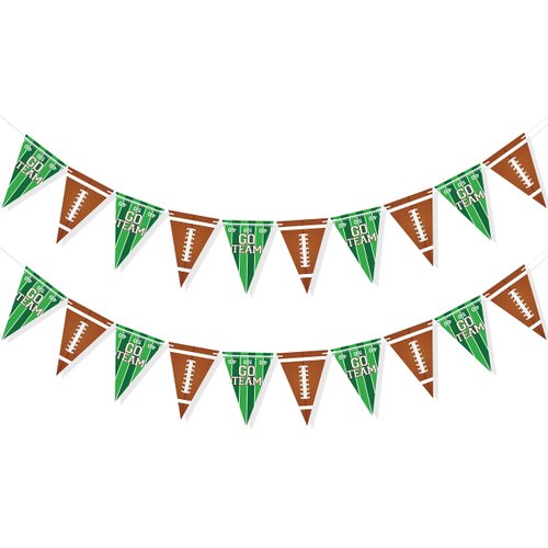 Uniwish Football Banner Garland Football Party Decorations Football Pennant Bunting Sports Football Themed Baby Shower Birthday Party Supplies Home Office School Decor
