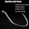 Fishing Catfish Hooks Big River Bait Hooks 100pcs Black Nickel High Carbon Steel Strong Fishing Hooks Saltwater