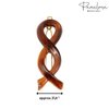 Parcelona French Infinity Ribbon Small 2 1/4" Celluloid French Hair Slides Clips for Women Tige Boule Clasp Girls Side Slide-in Barrette Clip Paris Hair Accessories for Women Strong Hold No Slip Grip Fashion Durable Styling, Made in France (Tortoise Shell