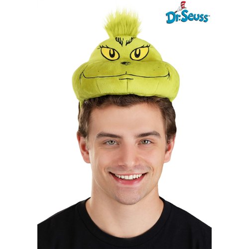 elope Dr. Seuss Grinch Face Costume Headband | Christmas Holiday Party Accessory | Soft Sculpted, Faux Fur Detail Standard