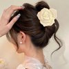 4 hair clips: rose claw clip is suitable for thick hair half grab, curly hair, strong styling non-slip, suitable for women's fast hair