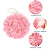 Awontar Bath Loofah Sponge, 60G Shower Loofah Exfoliating Body Scrubber Sponge, 4 Count Bath Mesh Pouf Ball for Women and Men