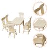 Toddmomy 1 Set Doll Furniture Miniature Furniture Decorative 1/12 Scale Miniature Table Chair Set For Dollhouse Kitchen Food Decoration Accessories ( As Shown B)