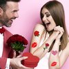83 Pcs Valentine's Day Red Lips Heart Temporary Tattoo Stickers Sexy Red Lips Kiss Waterproof Fake Tattoos Suitable for Valentine's Theme Party Face Body Funny Makeup Temporary Tattoo Stickers