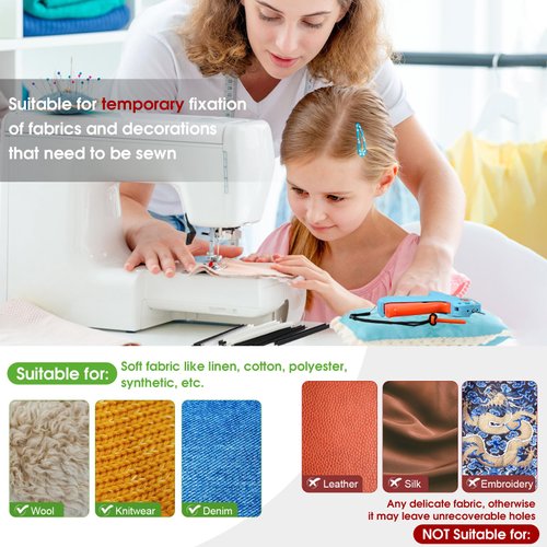 2001 Pieces Clothes Tagging Gun, Standard Retail Price Tag Attacher Gun Kit with 2000pcs Bars Fasteners Clothes Garment Tag Attachment for Shops Retailers Warehouse Sale (Blue, Orange)