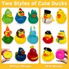 Olah-Olah 15 Pcs Rubber Ducks in Bulk, Jeep Ducks for Ducking, Assorted Rubber Ducks Jeep Ducking - Toddler Baby Bath Toys Assortment, Kids Birthday Gifts Holiday Party Favors